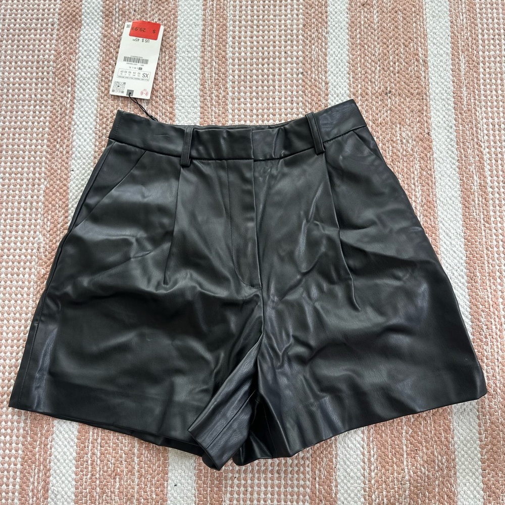 Zara Black High Waist Shorts